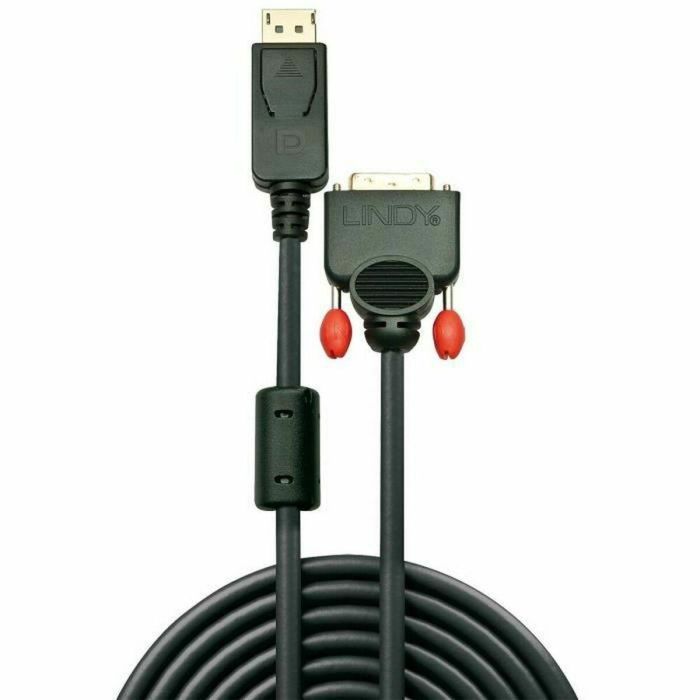 Lindy Cable DisplayPort a DVI-D 1m - Conecta PC/Laptop a Monitor DVI con Resolución 1920x1200@60Hz para Extensión de Escritorio