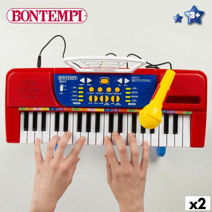 Teclado 37 Teclas Bontempi 43 x 56 x 23 cm (2 Unidades) 16 Teclado 37 Teclas Bontempi 43 x 56 x 23 cm (2 Unidades) 16