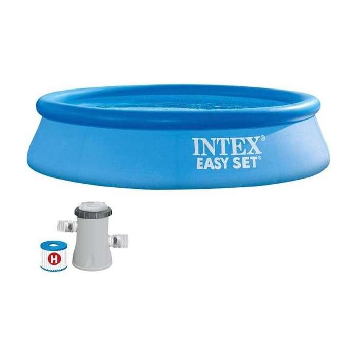 Piscina hinchable redonda easy set con depuradora filtro (capacidad 1942 litros) 244x61 cm