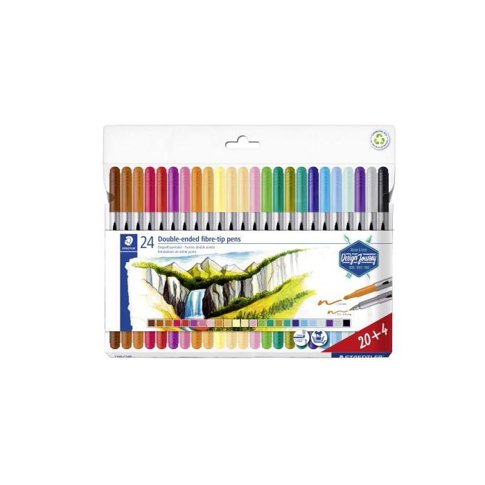 Estuche Cartón con 12 Rotuladores Doble Punta Colores Pastel Staedtler 3200 C12PA Estuche Cartón con 12 Rotuladores Doble Punta Colores Pastel Staedtler 3200 C12PA