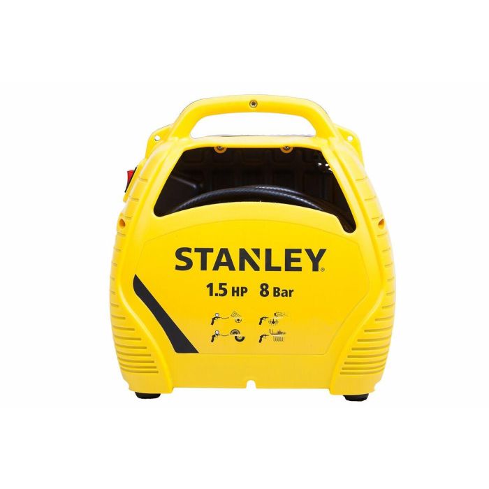Stanley AIR KIT Compresor de aire 1.5 HP sin tanque coaxial sin aceite ultracompacto portátil con kit de inflado, pistola y manguera 8
