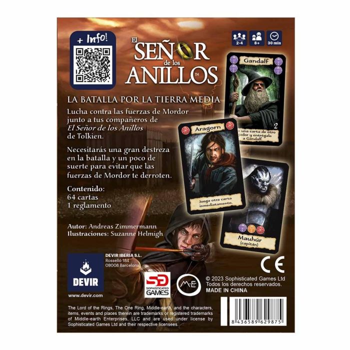 Devir El Señor de los Anillos Batalla en la Tierra Media Juego de Mesa 2