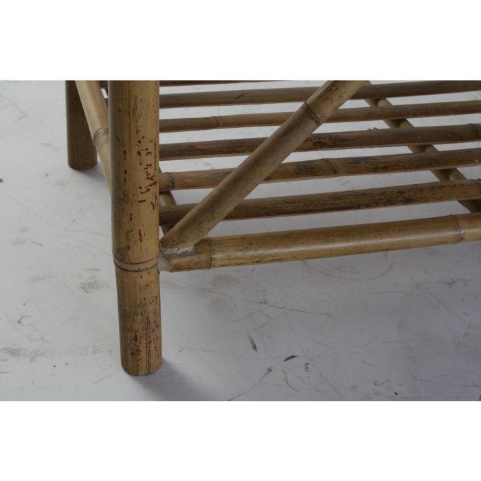 DKD Home Decor Descalzadora Tropical Marron Beige Bambu Algodon 44 x 54 x 100 cm 3