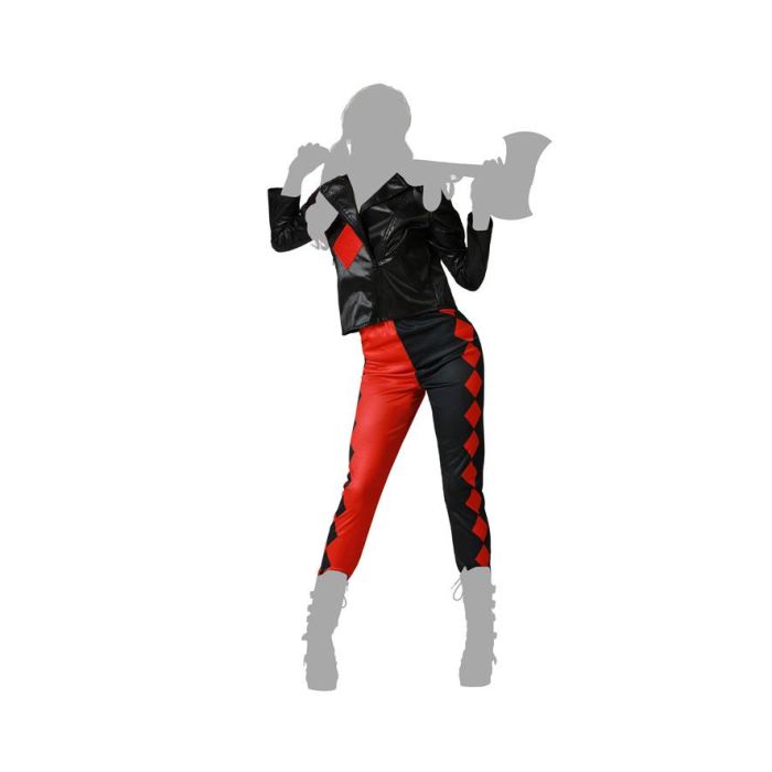 Disfraz Arlequin Rojo Conjunto Mujer Adulto XL 4 Disfraz Arlequin Rojo Conjunto Mujer Adulto XL 4