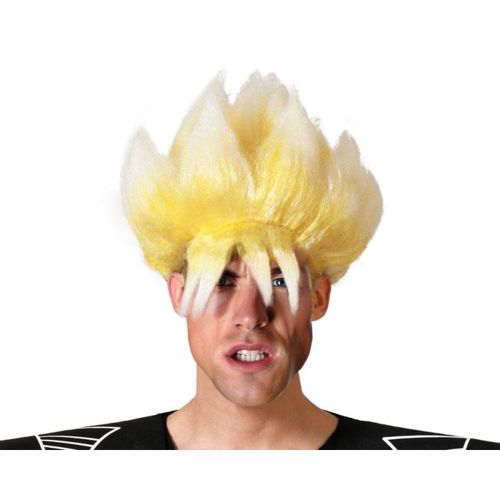 Peluca Rubia Puntiaguda Guerrero Galáctico para Cosplay y Fiestas Temáticas