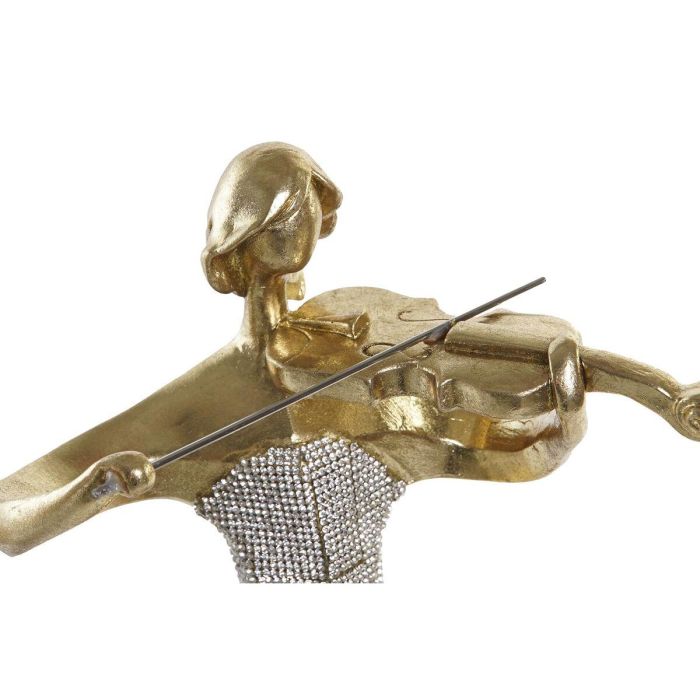 DKD Home Decor Figura Decorativa Bailarina Músico Romántico de Resina Dorado y Negro 12 x 41.5 x 20 cm Set de 3 Unidades 1 DKD Home Decor Figura Decorativa Bailarina Músico Romántico de Resina Dorado y Negro 12 x 41.5 x 20 cm Set de 3 Unidades 1