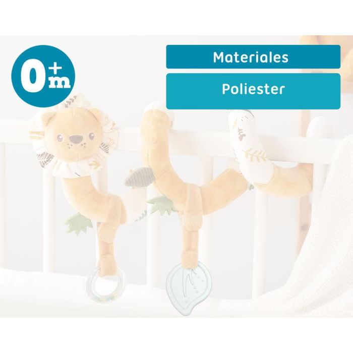 KioKids Peluche Espiral León, Juguete para Bebé +0 Meses, Color Naranja, Poliéster 4 KioKids Peluche Espiral León, Juguete para Bebé +0 Meses, Color Naranja, Poliéster 4
