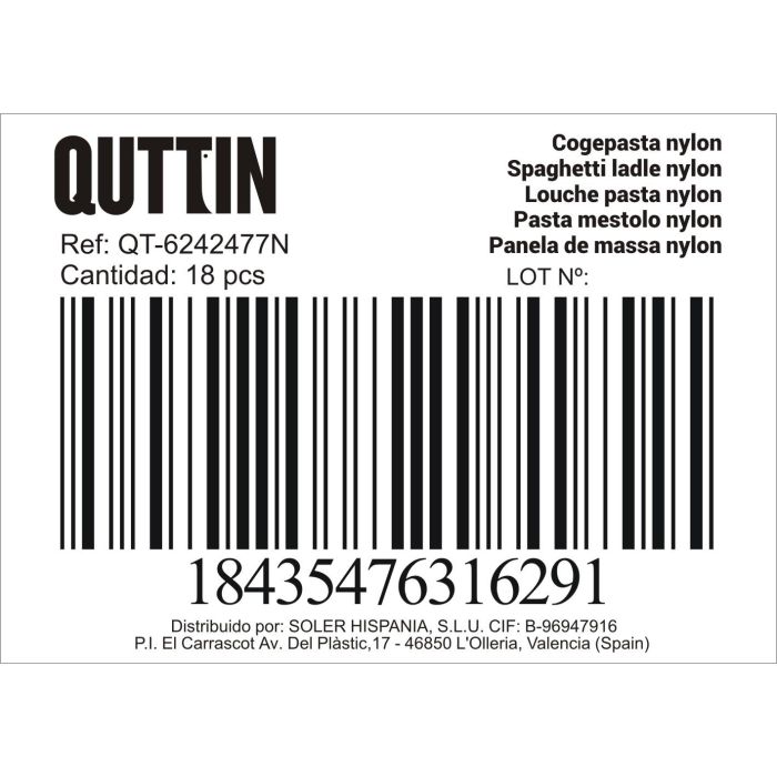 Cogepasta Nylon 33X6,5Cm Pro "Quttin" (18 Unidades) 3 Cogepasta Nylon 33X6,5Cm Pro "Quttin" (18 Unidades) 3