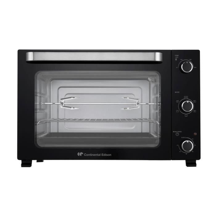 Continental Edison CEMF60B3 Mini Horno Eléctrico de Convección Natural Negro L60 x H39 x P48 cm 0 Continental Edison CEMF60B3 Mini Horno Eléctrico de Convección Natural Negro L60 x H39 x P48 cm 0