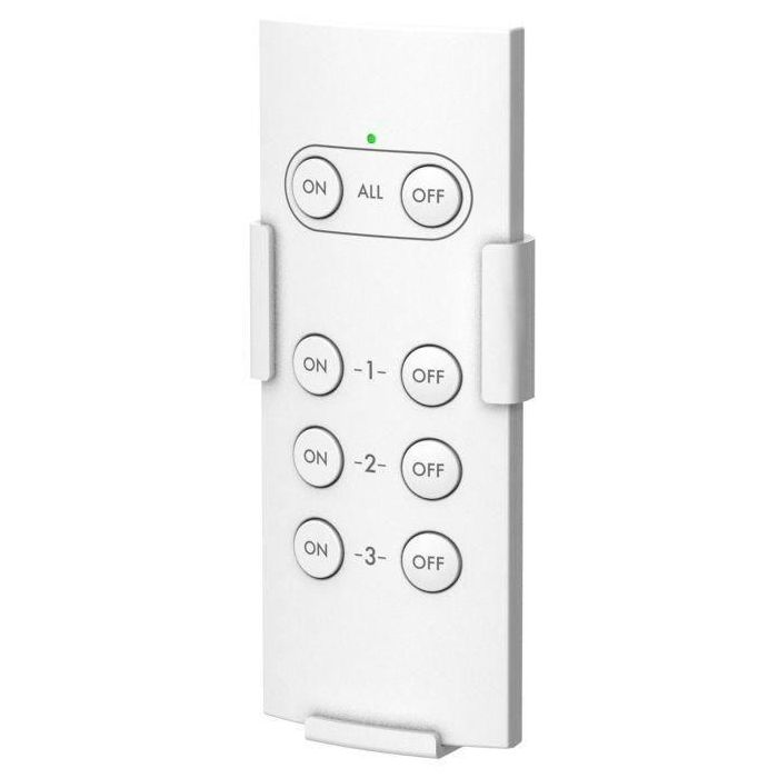 Pack de 2 enchufes con mando a distancia para exterior + mando a distancia - GAO - 230 V - Negro 2