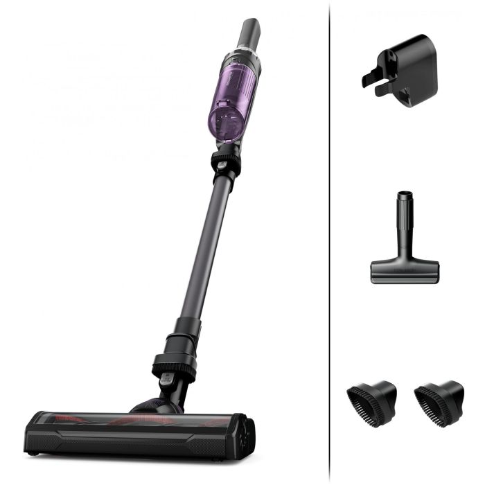 Rowenta RH1128WO Aspirador escoba X-Nano, inalámbrico, ligero, dunkelgrau/violett