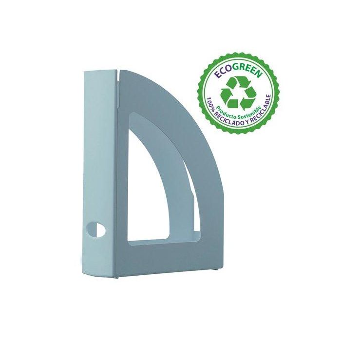 Archivo 2000 Cajetín Ecogreen Lomo Ollao 80 mm Reciclado Azul Pastel 250x80x320 mm