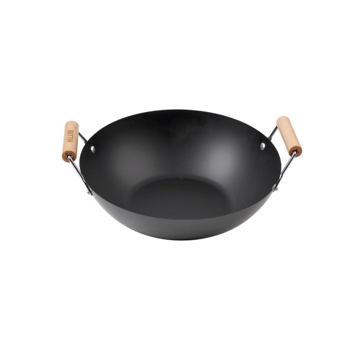 Sartén Wok Inde 30 cm con 2 asas de madera (6 Unidades) 4 Sartén Wok Inde 30 cm con 2 asas de madera (6 Unidades) 4