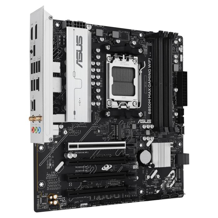 ASUS Placa Base B850M MAX GAMING WiFi, Socket AM5, Compatible con AMD Ryzen 7000/8000/9000 Series, DDR5, WiFi 6, Micro ATX 2 ASUS Placa Base B850M MAX GAMING WiFi, Socket AM5, Compatible con AMD Ryzen 7000/8000/9000 Series, DDR5, WiFi 6, Micro ATX 2