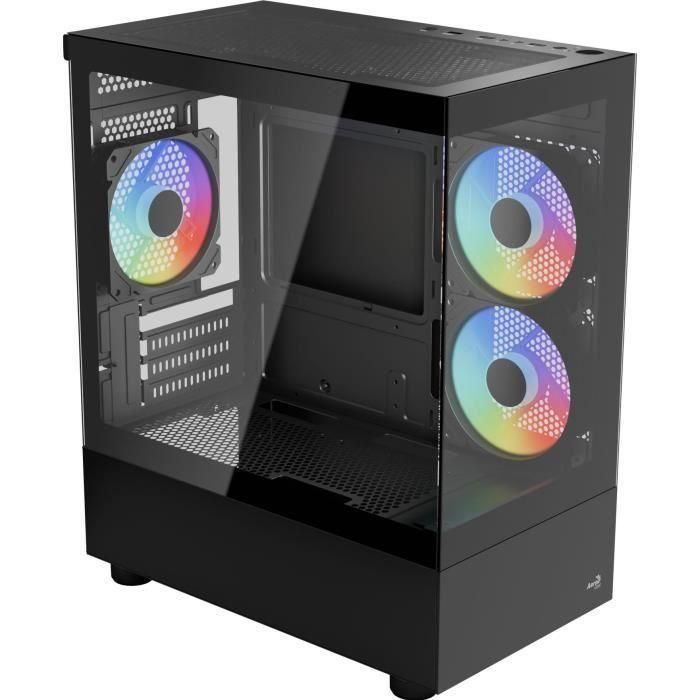 Caja PC - AEROCOOL - Viewport Mini-G V1 - Minitorre - M-ATX - Cristal templado - F-RGB - Negro