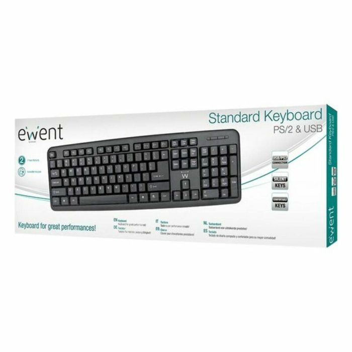 Ewent Teclado USB Ew3109 Compacto y Silencioso, Formato España