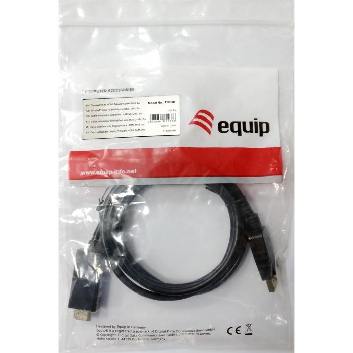 EQUIP CABLE DISPLAYPORT A HDMI 3M 1 EQUIP CABLE DISPLAYPORT A HDMI 3M 1