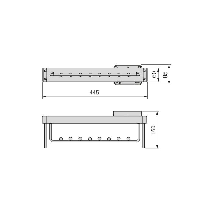 Emuca Colgador extraíble para armario Quartz, Plástico y Aluminio, Titanio 5 Emuca Colgador extraíble para armario Quartz, Plástico y Aluminio, Titanio 5