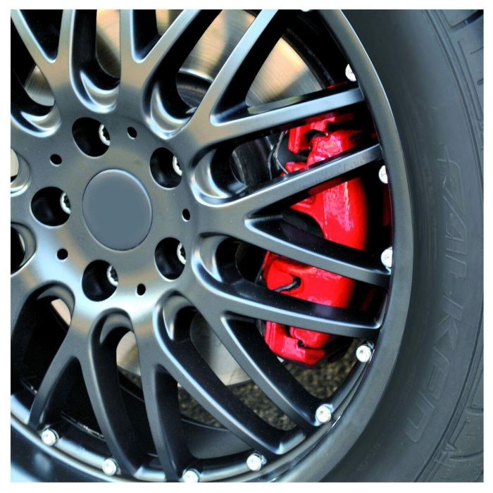 Foliatec FO2160 Set Pintura para Pinzas de Freno Rojo 3 Componentes Racing, Resistente a Calor, Químicos y Corrosión, Brillo Duradero para 4 Pinzas 2