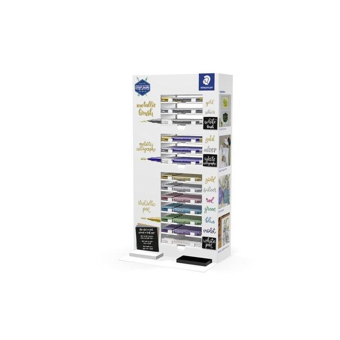 Marcador T.Opaca No Perm. Staedtler Metalico Expositor De 130