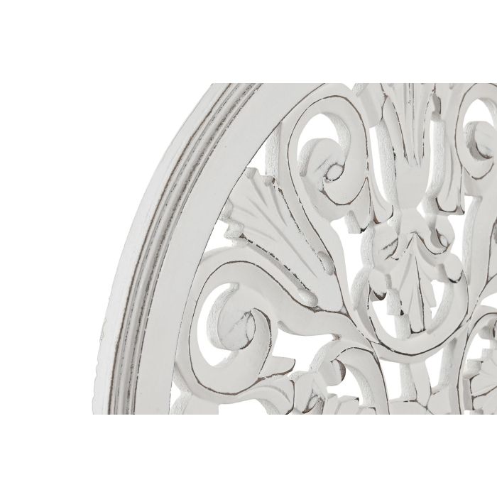 DKD Home Decor Decoración de Pared Árabe Blanca MDF 2 x 45 x 45 cm 1