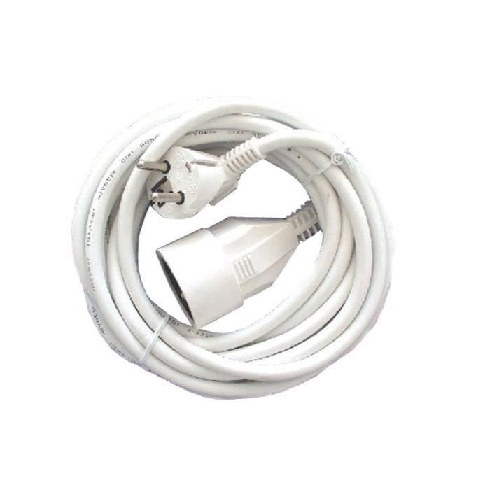 Cable alargador CHACON HO5VVF 3 x 1,5 mm²- 10 m - Blanco