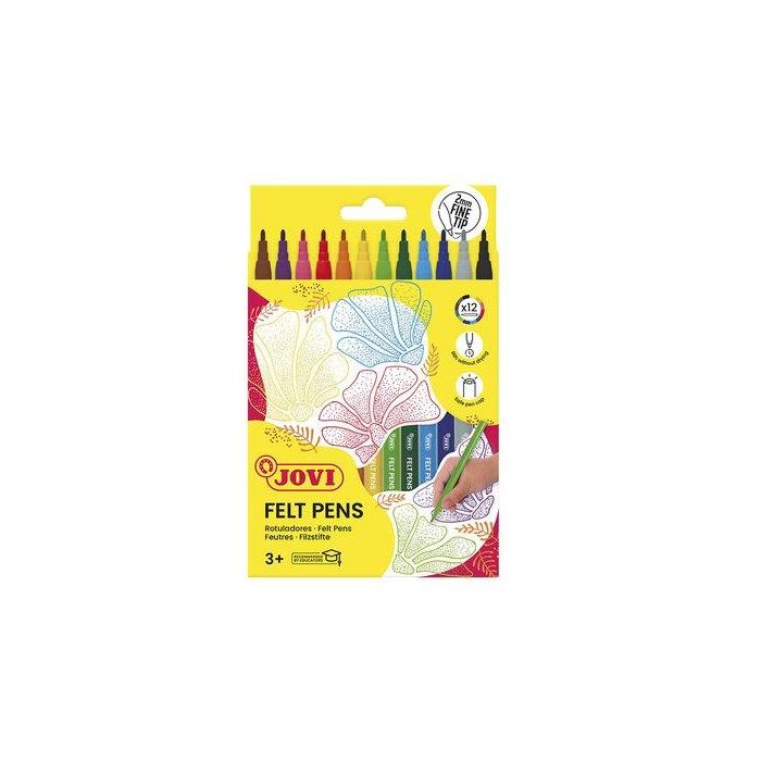 Rotulador Fibra Jovi Felt Pen Estuche De 12 (Set de 12)