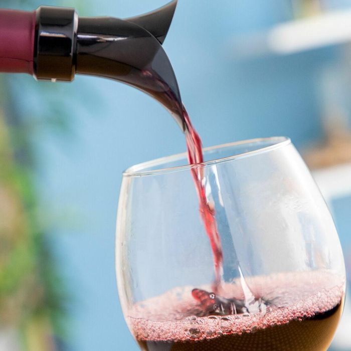 Pack Sacacorchos Eléctrico para Botellas de Vino y Tapón Dispensador Aireador de Vino 2 en 1 InnovaGoods 13