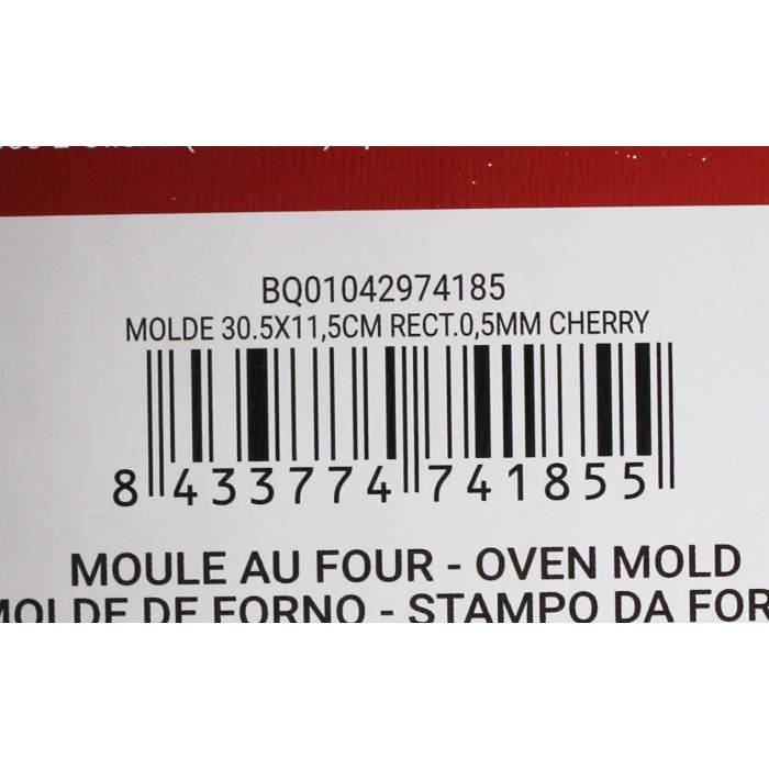 Quttin Molde Rectangular Cherry, 31 cm x 11 cm x 7 cm (30.5x11.5x0.5 cm) para Cocina y Repostería (12 Unidades) 10 Quttin Molde Rectangular Cherry, 31 cm x 11 cm x 7 cm (30.5x11.5x0.5 cm) para Cocina y Repostería (12 Unidades) 10
