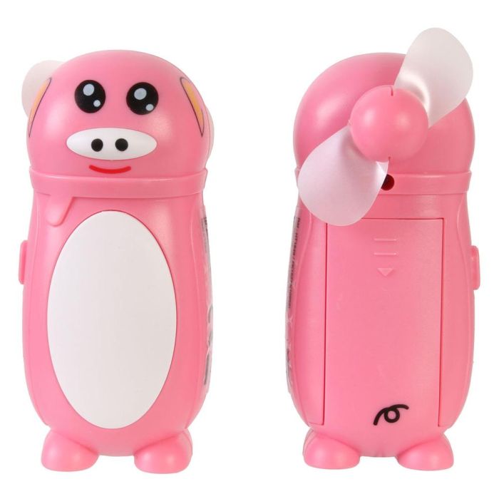 Jeux 2 momes Ventilador Infantil Animal Portátil (Vaca, Panda, Cerdo, Tigre, Pato, Mono) con Correa y Hélice Blanda - Funciona con Pilas AA 4 Jeux 2 momes Ventilador Infantil Animal Portátil (Vaca, Panda, Cerdo, Tigre, Pato, Mono) con Correa y Hélice Blanda - Funciona con Pilas AA 4