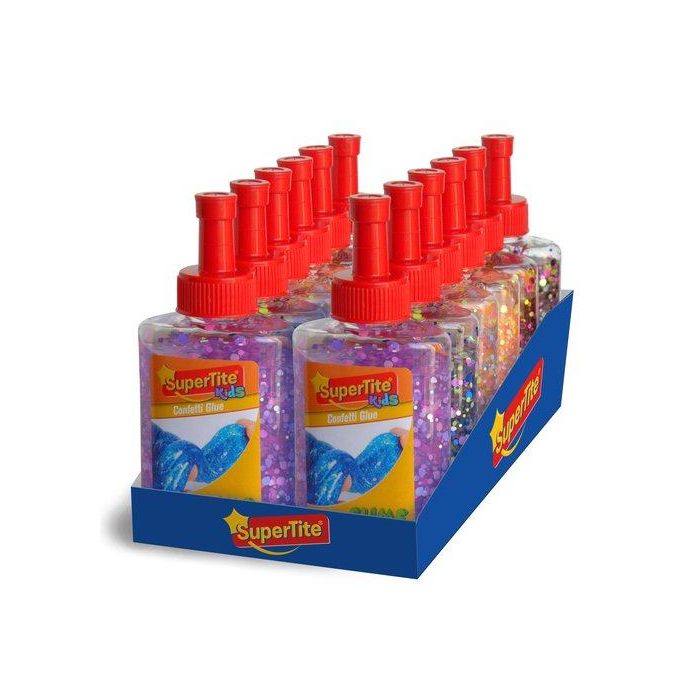 Cola Confetti Supertite Bote De 80Ml Surtido Expositor De 12