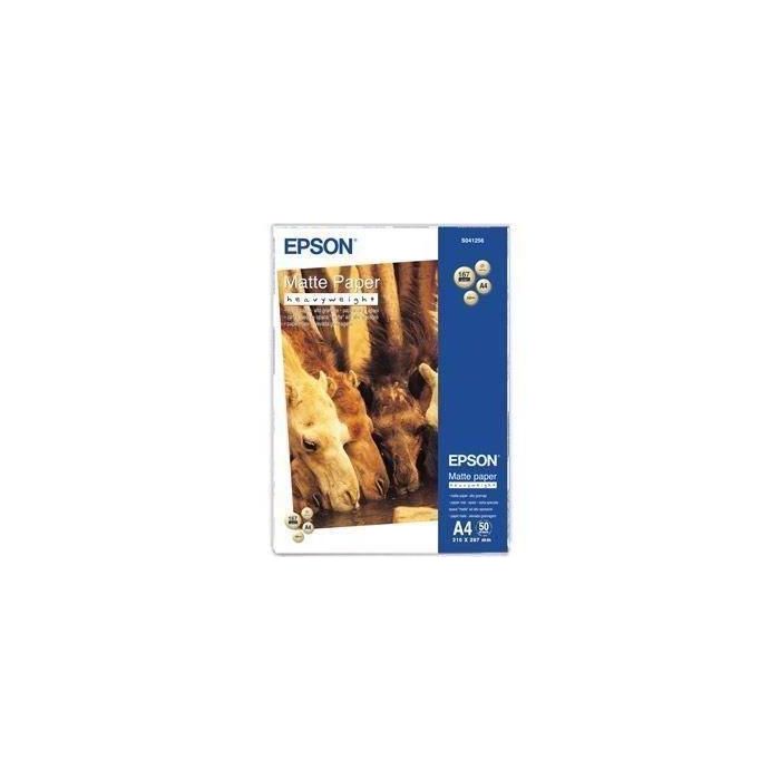 Epson Papel Mate de Alto Gramaje, A4, 50 Hojas de 167g. Matte Paper Heavy Weight Epson Papel Mate de Alto Gramaje, A4, 50 Hojas de 167g. Matte Paper Heavy Weight