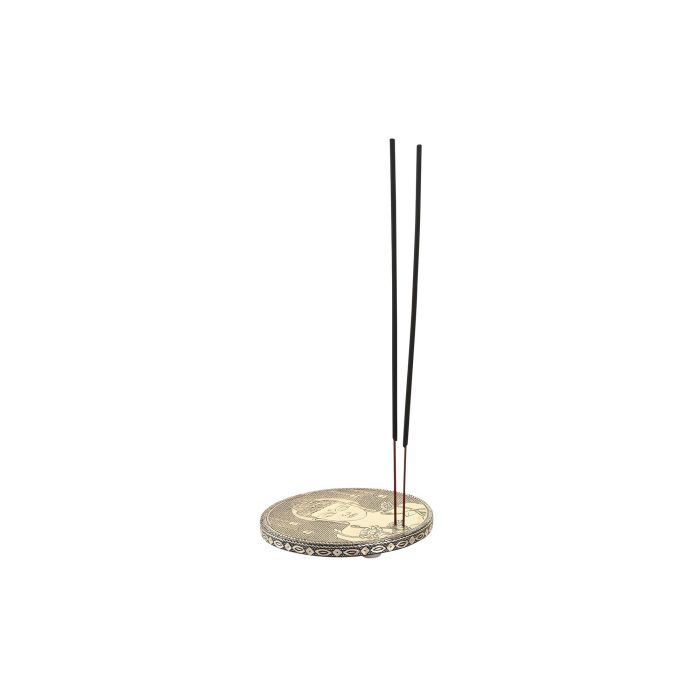 DKD Home Decor Soporte Incienso Buda Árabe de Madera y Aluminio Champán, 10x10x1 cm, Colección Gold Buddha 2 DKD Home Decor Soporte Incienso Buda Árabe de Madera y Aluminio Champán, 10x10x1 cm, Colección Gold Buddha 2