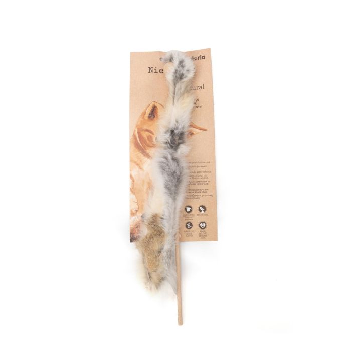 Gloria Juguete para Gato: Palo con Gusano de Piel de Conejo Real, Madera Natural, Activa Instintos, 100% Natural, Hecho en España 2 Gloria Juguete para Gato: Palo con Gusano de Piel de Conejo Real, Madera Natural, Activa Instintos, 100% Natural, Hecho en España 2