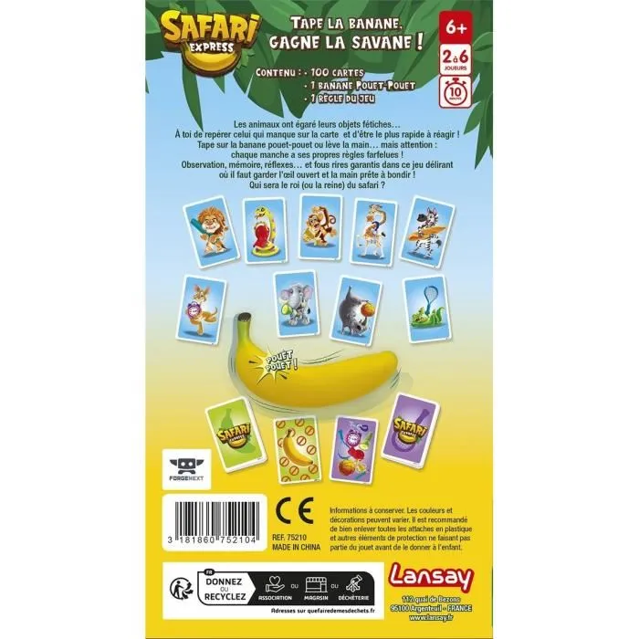 Lansay Safari Express - Juego de Mesa Infantil - A partir de 5 años