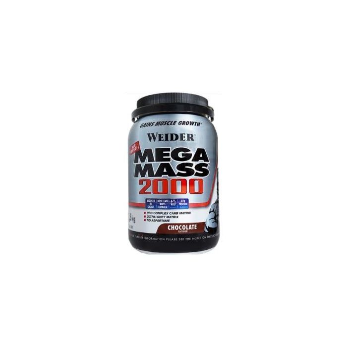 Weider Mega Mass 2000 Chocolate 1,5Kg. Weider Mega Mass 2000 Chocolate 1,5Kg.