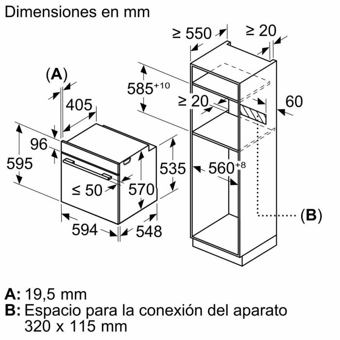 Horno Pirolítico BOSCH HBG578ES3 71 L 1