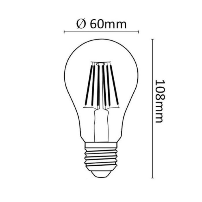 Bombilla LED Asalite E27 6W 660Lm 2700K IP20 [ASAL-0118 2 Bombilla LED Asalite E27 6W 660Lm 2700K IP20 [ASAL-0118 2