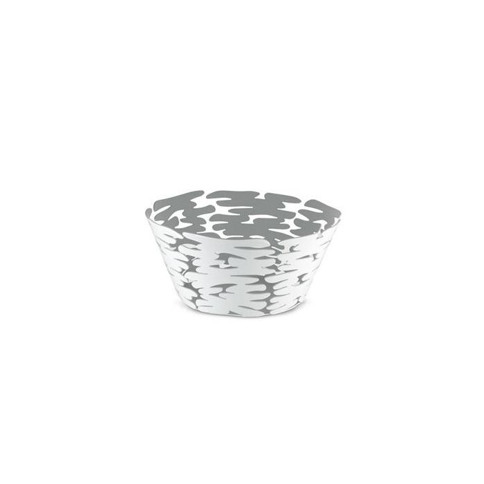 Alessi BM10/21 W Barket Cesto Redondo Acero y Resina Blanco 21cm Alessi BM10/21 W Barket Cesto Redondo Acero y Resina Blanco 21cm