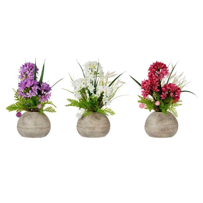 Maceta Bola Gigante Con Flores Surtidos Colores Ibergarden 30X49CM (3 Unidades) 1 Maceta Bola Gigante Con Flores Surtidos Colores Ibergarden 30X49CM (3 Unidades) 1