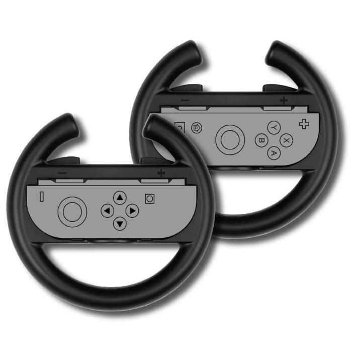 Konix 3328170304313 Par de volantes para mandos Joy-Con de Nintendo Switch 2, Negro Konix 3328170304313 Par de volantes para mandos Joy-Con de Nintendo Switch 2, Negro