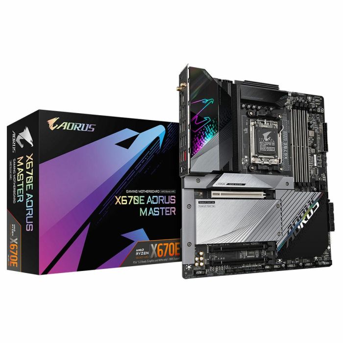 GIGABYTE X670E AORUS MASTER Placa Base ATX para AMD Zócalo AM5, Soporte DDR5 hasta 8000MHz, Wi-Fi 6E y Ethernet 2.5 Gigabit 0 GIGABYTE X670E AORUS MASTER Placa Base ATX para AMD Zócalo AM5, Soporte DDR5 hasta 8000MHz, Wi-Fi 6E y Ethernet 2.5 Gigabit 0