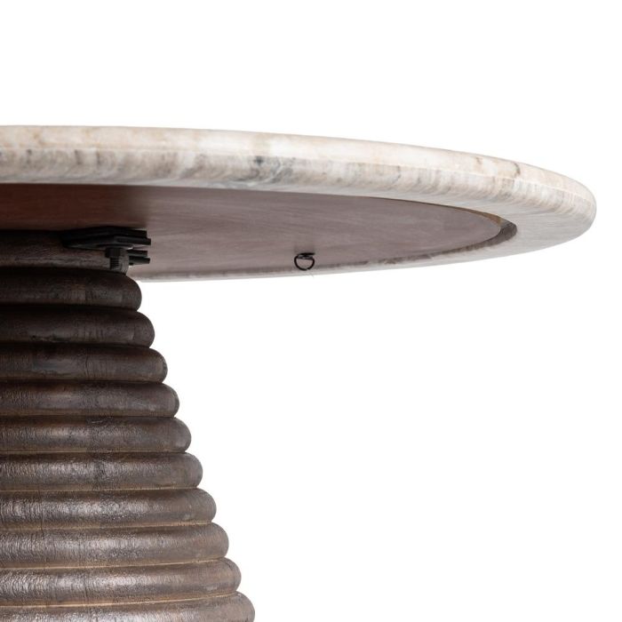 Mesa Centro Mármol/Madera Salón 90 X 90 X 43 cm