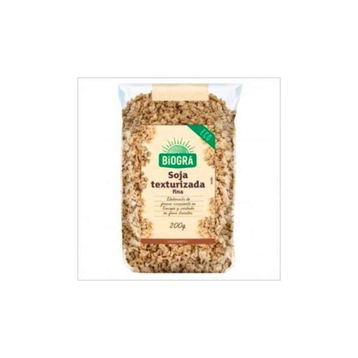 BIOGRA Soja Texturizada Fina 200g Bio - Alto Contenido en Proteínas, Vegana y Sin Lactosa