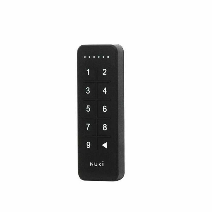 Nuki Teclado de código numérico para control de acceso sin llaves. Crea códigos personalizados para familiares, amigos, invitados – Negro