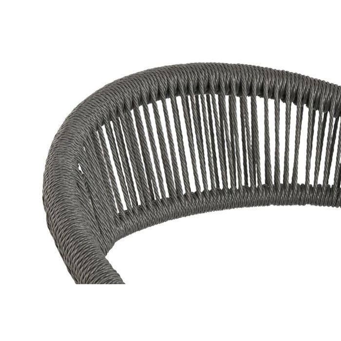 Silla de Jardín Home ESPRIT Negro Gris oscuro Aluminio Ratán 56 x 60 x 78 cm 4 Silla de Jardín Home ESPRIT Negro Gris oscuro Aluminio Ratán 56 x 60 x 78 cm 4