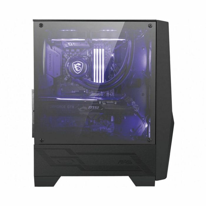 MSI MAG Forge 100M Midi Tower Negro Transparente con Iluminación Púrpura y Panel de Vidrio Templado para PC Gaming 43