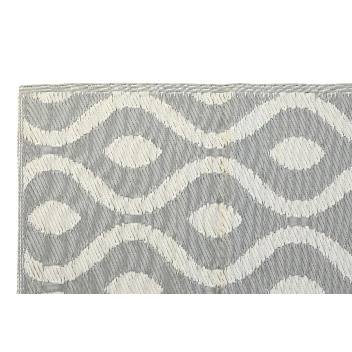 DKD Home Decor Alfombra para Suelo de Polipropileno Gris, Beige o Blanca 180x1x120 cm - Pack de 4 Unidades Surtidas de Decoración 1