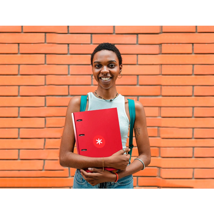 Antartik Carpeta con recambio A4 cuadro 5mm forrada 4 anillas 25mm redondas color frambuesa 8 Antartik Carpeta con recambio A4 cuadro 5mm forrada 4 anillas 25mm redondas color frambuesa 8