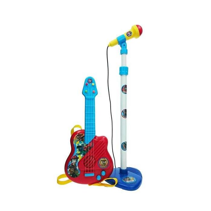 Guitarra y microfono de pie paw patrol con amplificador (altura regulable) 60x30x17 cm 1 Guitarra y microfono de pie paw patrol con amplificador (altura regulable) 60x30x17 cm 1